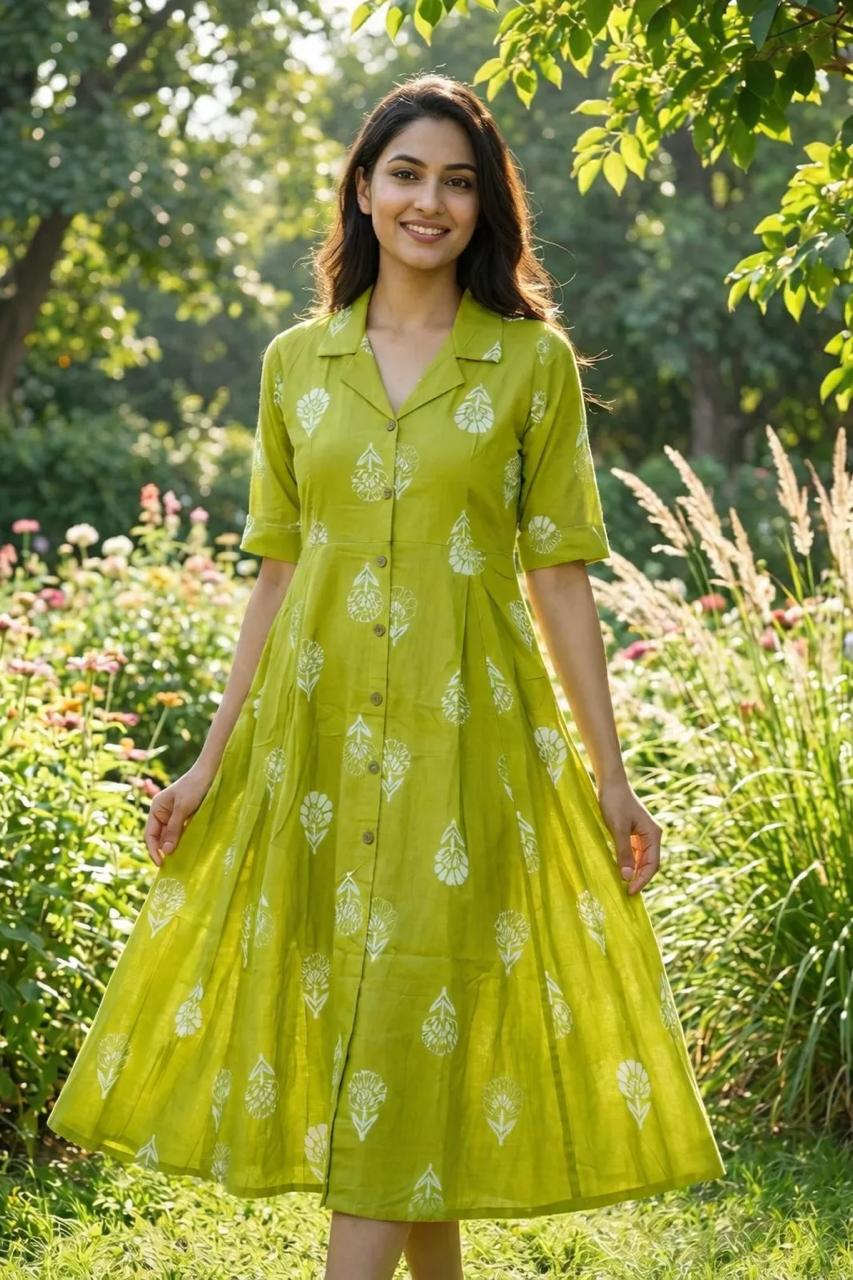 Green FloralFrock