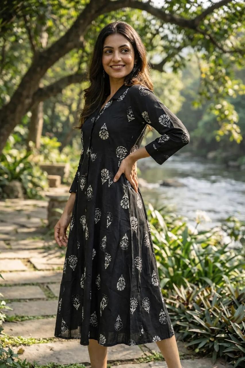 Black Floral Frock