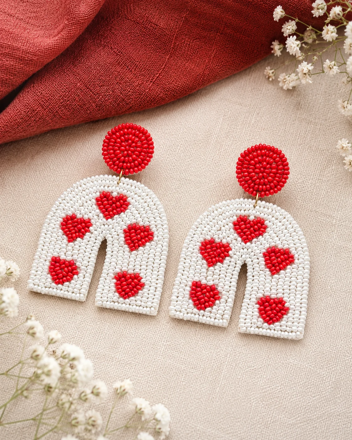 Sweetheart Arch Beaded Drops