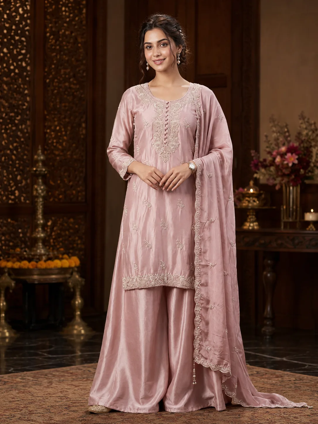 Top for women with dupatta & Plazzo 