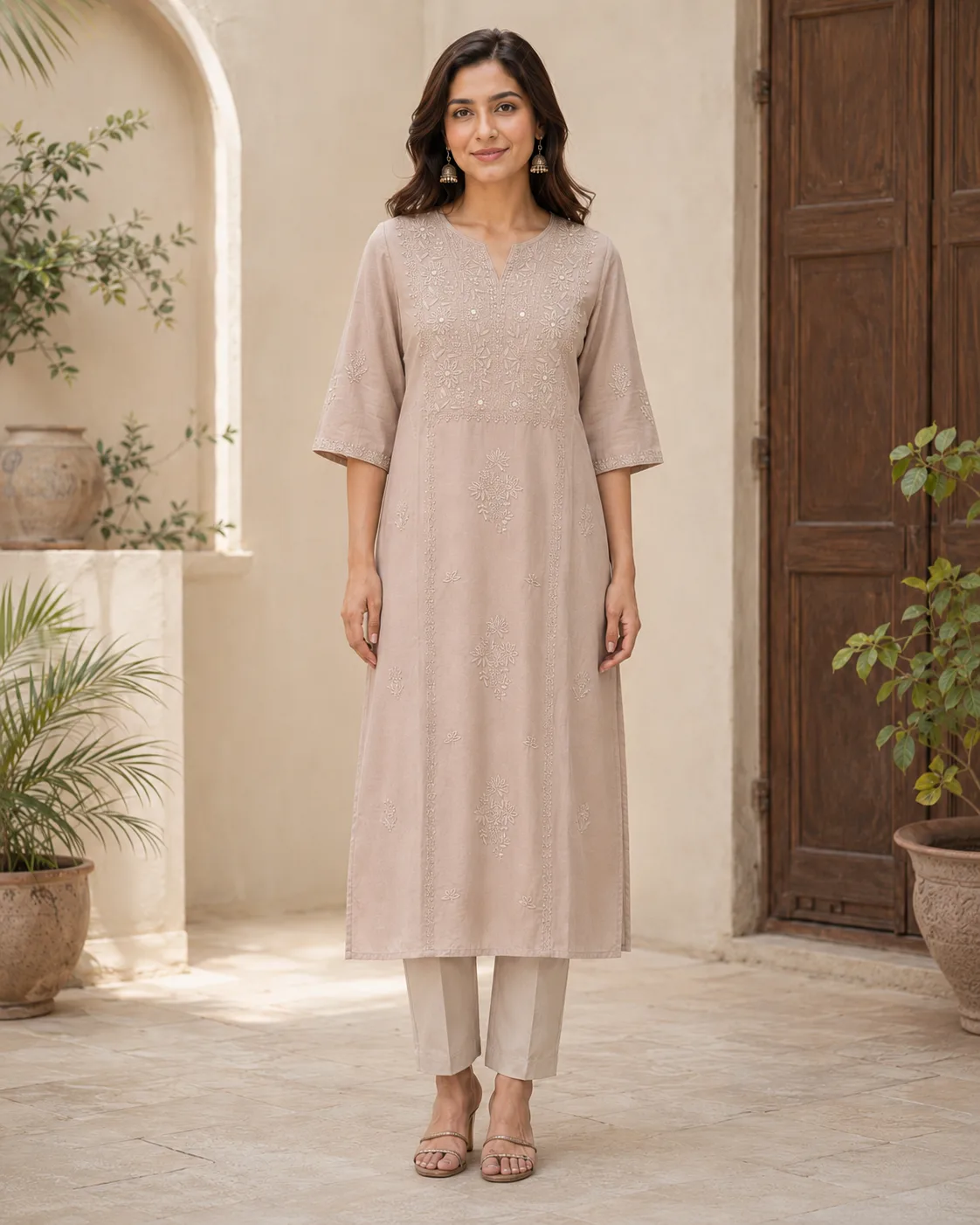 Lucknowi Kurti  (Chikoo)