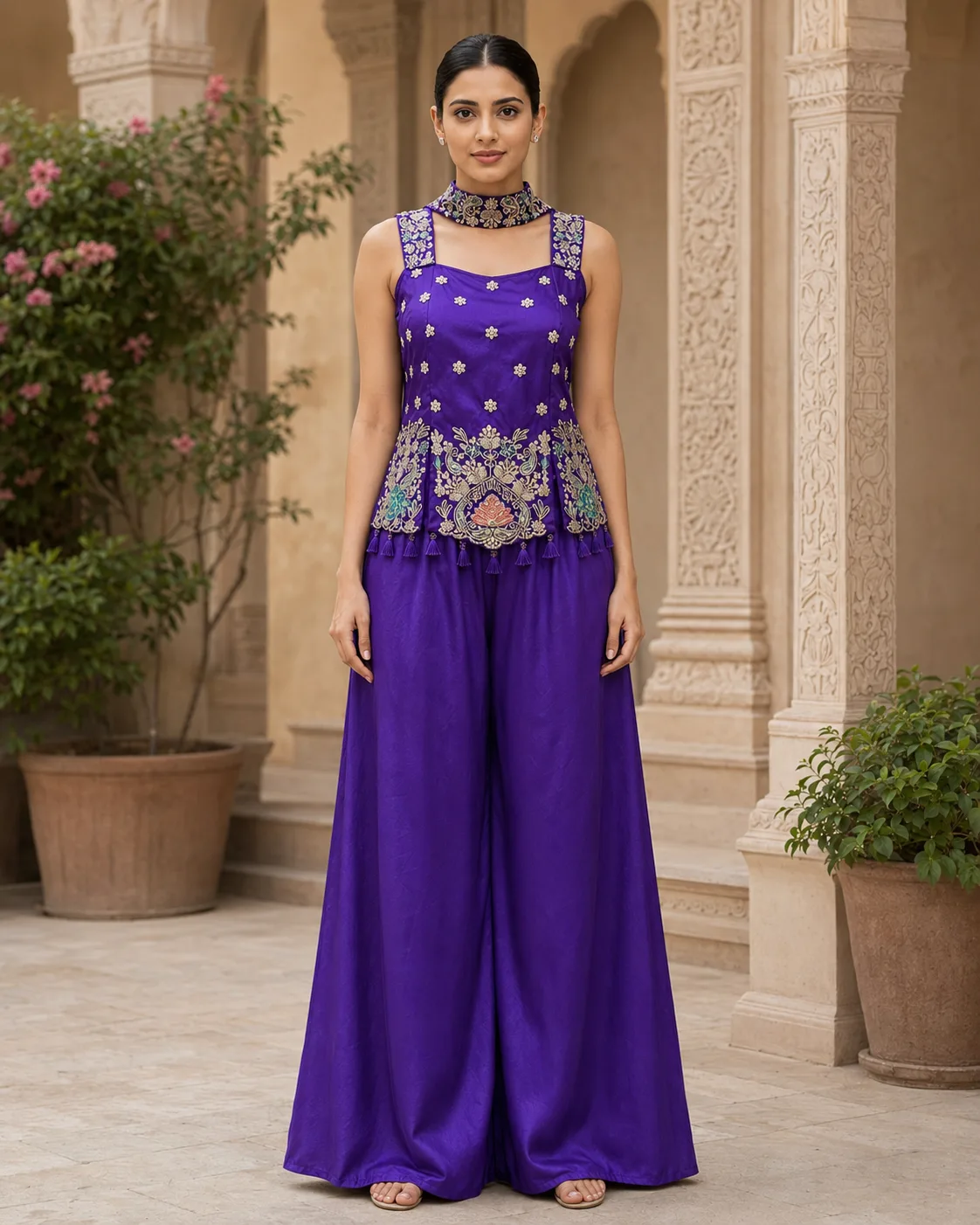  Peplum Top for women with dupatta & Plazzo 