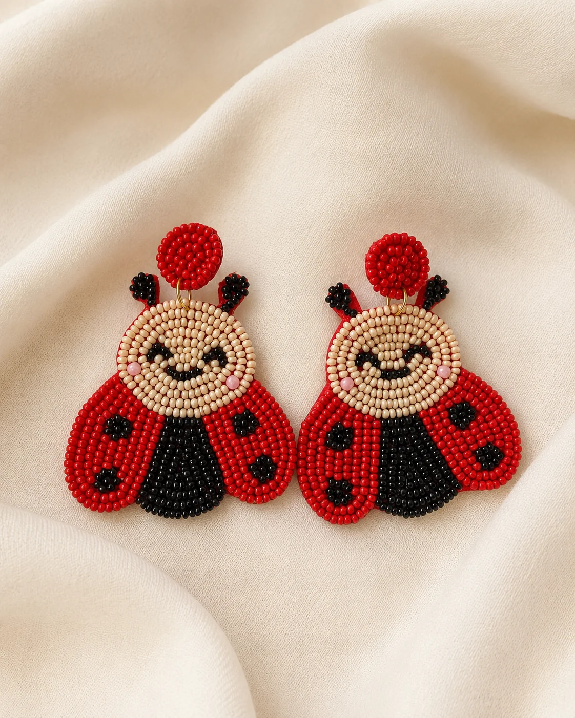 Little Ladybird Beaded Danglers