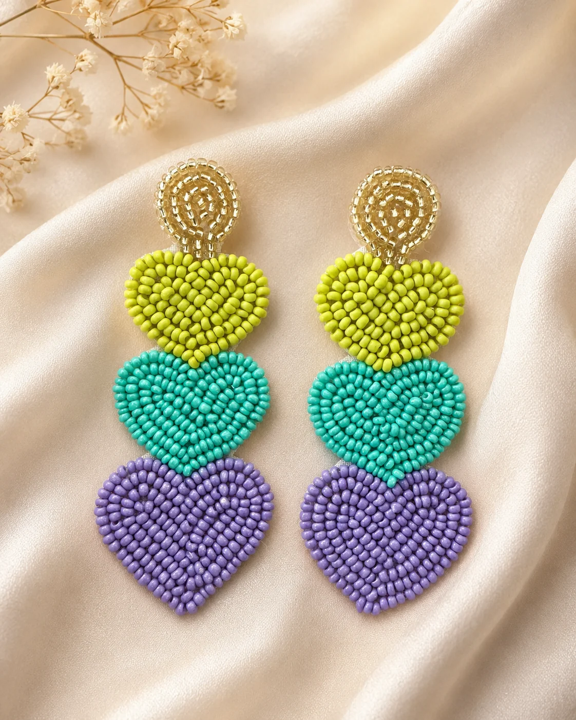 Triple Heart Sorbet Danglers