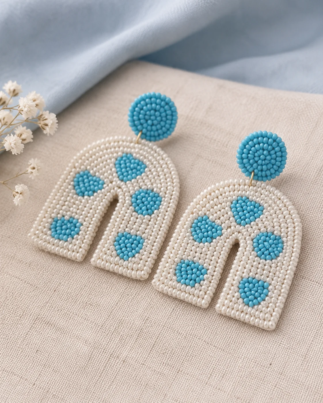 Ivory Arch Turquoise-Dot Drops